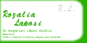 rozalia laposi business card