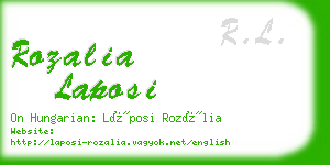 rozalia laposi business card